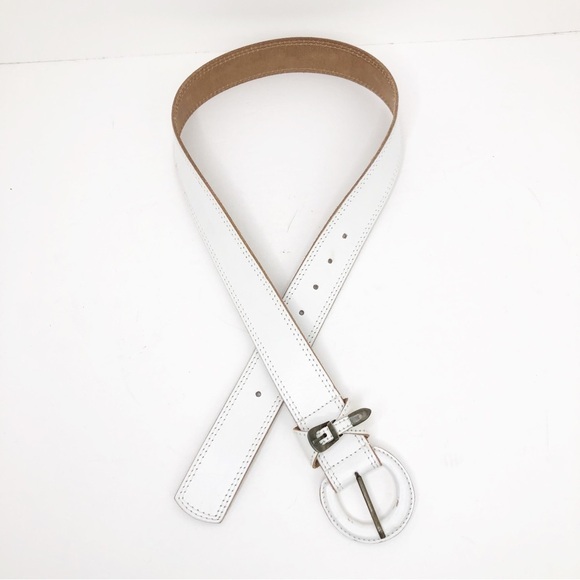 Free people, white buff, leather buckle belt main image 13